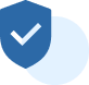 Checkmark icon representing safe and secure agent network transactions